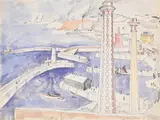 Whitehaven harbour by Julian Trevelyan, Watercolour and pencil, sold Mar 2026