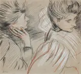 Madame helleu by Paul César Helleu, 1898, watercolor, sold Mar 2026