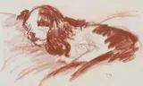A sleeping spaniel by Paul Maze, watercolor, sold Mar 2026