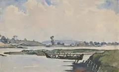 The river deben, near waldringfield, suffolk by Walter James Steggles, 1934, Watercolour, sold Mar 2026