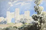 Sham castle, bath by Walter James Steggles, 1934, Watercolour over pencil, sold Mar 2026