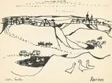 Ravines by Julian Trevelyan, drawing, sold Mar 2026