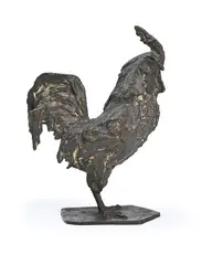 Cockerel by Bernard Meadows, Bronze, sold Mar 2026