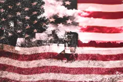 Flag by Raphael Mazzucco, Photograph printed onto canvas, sold Mar 2026