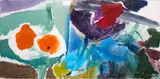 Dark and light poppies by Ivon Hitchens, 1960, Oil on canvas, sold Mar 2026