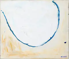 Quiet river by William Scott, 1962, Oil on canvas, sold Mar 2026