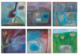 History of a storm in six parts by Robin Richmond, Oil on board All signed with initials and individually titled Each, sold Mar 2026