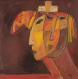 The huntsman by Marj Bond, Oil on canvas, sold Mar 2026