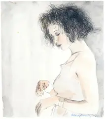 Untitled by David Remfry, Watercolour and charcoal, sold Mar 2026