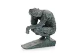 Crouching man maquette by Laurence Edwards, 2015, Bronze, sold Mar 2026
