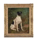 Portrait of a jack russell by Charles E. Gatehouse, Oil on canvas, sold Mar 2026