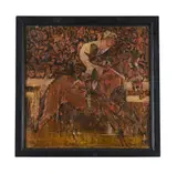Horse and jockey by Martin Churchill, Oil on board, squared for transfer, sold Mar 2026