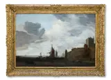 A river view with a bastion by Salomon van Ruysdael, 1645, oil on canvas, sold Mar 2026