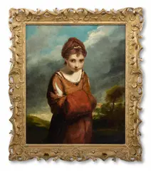 P. r. a. (british 1723-1792), portrait of theophila palmer by Joshua Reynolds, oil on panel, sold Mar 2026