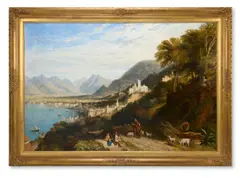 View of vico by William Linton, Oil on canvas, sold Mar 2026
