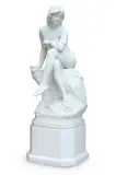 A large white marble figure by Carlo Pittaluga, sculpture, sold Mar 2026