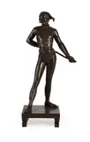 A large bronze figure 'the harlequin', late 19th century by Alfred Pierre Richard, BRONZE, sold Feb 2026