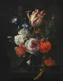 Roses, a tulip, morning glory and other flowers by Nicolaes van Verendael, Oil on canvas, sold Feb 2026