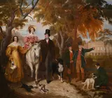 Portrait of edward vernon and his wife by Ramsay Richard Reinagle, Oil on canvas, sold Feb 2026