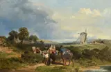 The furze gatherers, ellerby, york by James Peel, Oil on canvas, sold Feb 2026
