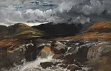 A highland torrent by William Muller, Oil on canvas, sold Feb 2026