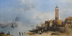 Blackfriars bridge by Thomas Creswick, Oil on canvas, sold Feb 2026