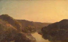 A river landscape by Prosper Marilhat, Oil on paper laid on canvas, sold Feb 2026