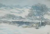 Winter by Edward Steel Ii Harper, Oil on canvas, sold Feb 2026