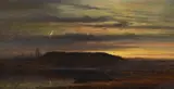 Evening on the thames near oxford by Arthur Gilbert, Oil on panel, sold Feb 2026