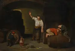 Caught at last by Théophile Emmanuel Duverger, Oil on panel, sold Feb 2026