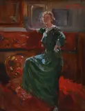 Study red and green by William Mainwaring Palin, Oil on board, sold Feb 2026