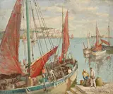 Trailer ready for sea by William Lee Hankey, Oil on canvas, sold Feb 2026