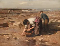 The cockle pickers by William Marshall Brown, Oil on canvas, sold Feb 2026