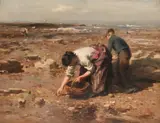The cockle pickers by William Marshall Brown, Oil on canvas, sold Feb 2026