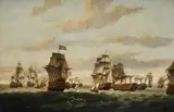 The british fleet under admiral lord howe by Thomas Luny, Oil on canvas, sold Feb 2026