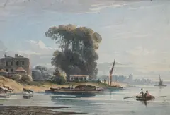On the thames by John Varley, Watercolour, sold Feb 2026