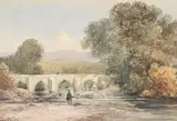 An angler on the river wharfe by David Cox Senior, Watercolour, sold Feb 2026