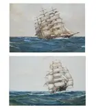 CASHEMRE by Montague Dawson, Watercolour and bodycolour, a pair Both signed, sold Feb 2026