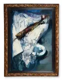 Natura morta con pescare by Renzo Vespignani, 1963, Oil on canvas, sold Jan 2026