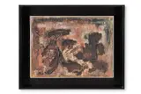 La terre by Bram Bogart, Mixed media on burlap, sold Jan 2026