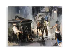 Ignis fatuus by Zsolt Bodoni, 2011, Acrylic and oil on canvas, sold Jan 2026