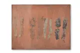 Untitled by Toti Scialoja, 1959, Oil and sand on canvas, sold Jan 2026