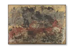 Falso nord by Toti Scialoja, Oil and sand on canvas, sold Jan 2026
