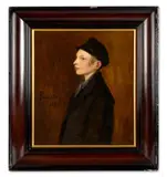 Portrait of a boy by Vilma Elisabeth Lwow von Parlaghy Brochfeld, 1904, Oil on panel, sold Jan 2026