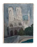 Notre dame, paris by Toti Scialoja, Oil on canvas, sold Jan 2026