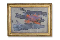Untitled by Toti Scialoja, 1957, Oil and watercolour on paper laid down to card, sold Jan 2026