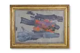 Untitled by Toti Scialoja, 1957, Oil and watercolour on paper laid down to card, sold Jan 2026