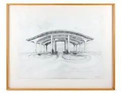 Nyc 12 (my brother's garden) by Hans Op de Beeck, drawing, sold Jan 2026