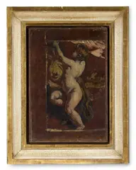 Study of a cherub by William Etty, Oil on paper, sold Jan 2026