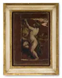 Study of a cherub by William Etty, Oil on paper, sold Jan 2026